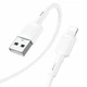 Зарядний кабель HOCO X83 Fast Charging Lightning 2.4A 1m White - изображение 2