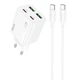 Сетевое зарядное устройство Hoco N56 Fundador PD30W four-port (2C2A) + Type-C to Type-C White - изображение 1