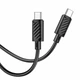 Зарядний кабель Hoco X88 Gratified 60W Type-C to Type-C 1m Black - зображення 2