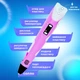 3D ручка для рисования Набор c трафаретами и LCD планшетом 100м пластика 3д pen для детей 3D Pen 6 - изображение 4