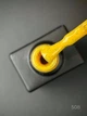 Гель-лак для нігтів Dragon fruit gel Дизайн з дрібною чорно-білою крихтою, 9 мл Жовтий №508 - зображення 2