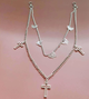 Пояс цепочка Fashion Jewerly обвес-карабин с бабочками и крестами двухслойная украшения для одежды сумки рюкзака в стиле y2k (SVS) - изображение 3