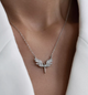 Цепочка Fashion Jewerly Крылья Ангела подвеска на шею в стиле Тиффани y2k kpop серебристый (SVS) - изображение 1