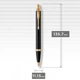 Ручка шариковая Parker IM UKRAINE Black GT BP Трезубец цветочный - изображение 4