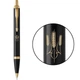 Ручка шариковая Parker IM UKRAINE Black GT BP Трезубец из колосков - изображение 1