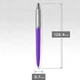 Ручка кулькова Parker JOTTER Originals Frosty Purple CT BP в Eco упаковці - зображення 3