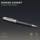 Ручка кулькова Parker SONNET Metal Grey Lacquer PGT BP - зображення 6