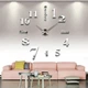 Часы настенные большие 3D "DIY CLOCK" от 80 до 150см Silver (ZH015-S) - изображение 1