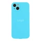 Чехол Silicone Case Full с защитой камеры для iPhone 13 Blue - изображение 1