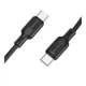 Кабель синхронизации Borofone BX113 Silicone 60W/3A Type-C to Type-C 1 м Black (35601_3347269) - изображение 3