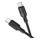 Кабель синхронізації Borofone BX113 Silicone 60W/3A Type-C to Type-C 3 м Black (35552_3346714) - зображення 4