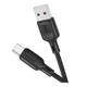 Кабель синхронізації Borofone BX113 Silicone 3A USB-A to Type-C 3 м Black (35555_3346717) - зображення 4