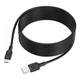 Кабель синхронізації Borofone BX113 Silicone 2.4A USB-A to Micro - USB 3 м Black (35554_3346716) - зображення 1