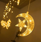 Гирлянда светодиодная с Новогодними фигурами Штора Звезда в Луне 2.5*1м 138 LED тип света Тёплый белый - изображение 4