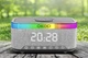 Часы электронные настольные OKOP с беспроводной зарядкой 15W, радио , LED подсветкой, будильник, колонкой на аккумуляторе для iPhone, Android 6 в 1 Чёрно-серый - изображение 1