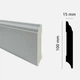 Плинтус из дюрополимера GRANT DECO DSK-10015-1 (100 мм*15 мм) 2,4 м - изображение 2