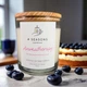 Соевая ароматическая свеча Blueberry Cheesecake, 200 мл, хлопковый фитиль, ручная работа, 39ч - изображение 1