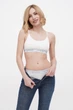Бавовняний комплект білизни AU-2002 Bralette String champagne Apriori M cream (6000005938890) - изображение 4
