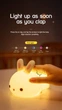 Детская силиконовая LED лампа - ночник RGB с аккумулятором / сенсорная регулированая яркость и смена цветов - изображение 11