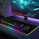 Большой RGB коврик для игровой мышки и клавиатуры с подсветкой 80x30 см - изображение 3