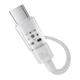 Кабель Type-C на USB Baseus Gem Series Fast Charging Data Cable (1m, 100W, 6A, 480 Mbps). White - зображення 2