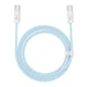 Кабель Type-C на Type-C Baseus Dynamic Series Fast Charging Data Cable (1m, 100W, 5A, 480 Mbps). Blue - зображення 5