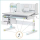 Дитячий стіл Mealux Hamilton Multicolor BL з полицею (BD-680 W/G MC+BL з полицею) - зображення 3
