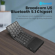 Трехсложная перезаряжаемая беспроводная Bluetooth 5.1 клавиатура с сенсорной панелью Avatto для Windows Phone PC Tablet (EN) + наклейки на УКР языке по желанию - изображение 4