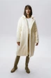 Еко шуба жіноча AL Teddy oversize L 110 см XL молочна - зображення 1