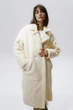 Еко шуба жіноча AL Teddy oversize L 110 см XL молочна - зображення 10