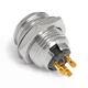Панельный разъем mini XLR SA108-3P штекер (папа) 3 контакта корпус латунь / покрытие никель MOCO (КНР) - изображение 4