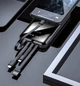 Павербанк POWER BANK 2,1A 4x КАБЕЛІ 10000 mAh Black Чорний - зображення 2