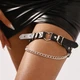 Гартер портупея на ногу з сердечком та ланцюжком підв'язка Honey Fashion Accessories One Size чорний (16-31) - зображення 1