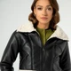 Жіноча коротка куртка з хутром чорний 99_9P_116_1_XL, XL - изображение 6