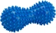 Массажный двойной мячик EasyFit Goober EF-1072-BL с шипами Синий (56003494) - изображение 1