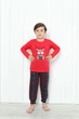 Пижама для мальчика новогодняя Nicoletta Family look Merry Christmas 89183k 128-134 см Красный - изображение 1