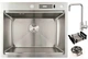 Кухонная мойка AQUAMARIN FLEXA60 Inox+Ополаскиватель стаканов+Смеситель+Дозатор+Корзина+Держатель для ножей и столовых приборов - изображение 1