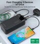 Powerbank павербанк УМБ Choetech 40000mAh 22.5W PD QC3.0 Type-C In/out 2xUSB-A Li-Pol Black (B731-ACBK) - зображення 6