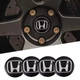 Колпачок в диски Honda, значок в колёса 56 мм (1 шт.) Black-silver - изображение 7