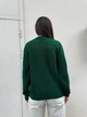 Женский классический свитер изумрудного цвета 30184 One Size - изображение 4
