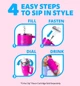 Термокружка с ручкой Cirkul All-Day StrawSip из нержавеющей стали Малиновая 1183 мл - изображение 3