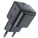 Швидка зарядка для телефону Type-C / Зарядний пристрій Acefast A77 mini PD30W GaN USB-C МЗП - зображення 1