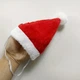 Шапка новогодняя для собак и кошек "SANTA" 19 см 13 см - изображение 5