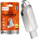 USB Флеш накопитель Hoco UD8 Smart TypeC USB drive 2в1 (USB-A/TypeC) 64GB Silver (38566) - изображение 1