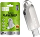 USB Флеш накопичувач Hoco UD8 Smart TypeC USB drive 2в1 (USB-A/TypeC) 32GB Silver (38549) - зображення 1
