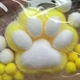 Пухнаста лапка сквіші антістрес UFT Squish Cat Paw Fluffy 9 Yellow (UFTSCP1Fluffy10y) - зображення 3