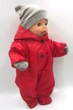 Одяг для Бебі Бон/Baby Born 36 см - Комбинезон червоний з сірою шапкою та варежками - зображення 3