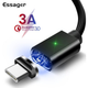 Магнитный кабель черный ESSAGER USB Type-C 1метр - изображение 1