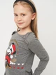 Детский новогодний лонгслив для девочки Disney HW1239 92-98 см Темно-серый (3609086813145) - изображение 4