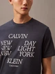 Футболка хлопковая длинная мужская Calvin Klein 326349640 M Синяя (1159819192) - изображение 5